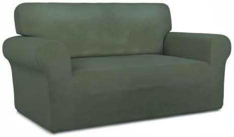 PureFit Stretch Loveseat Covers Fleece Couch Covers - Image 8