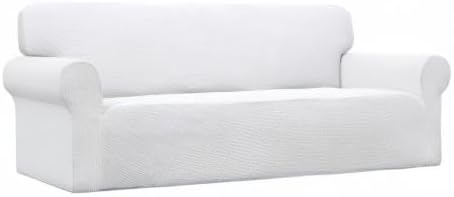 Easy-Going Stretch Oversized Sofa Couch Slipcover Washable Snow White | 1-Piece - Image 9