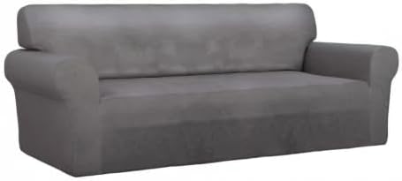 PureFit Stretch Couch Covers for Sofa Large Sofa Slipcovers Light Gray | - Image 8