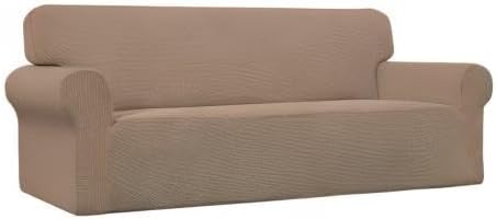 Easy-Going Stretch Oversized Sofa Couch Slipcover Washable Camel | 1-Piece - Image 9