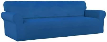 PureFit Stretch Couch Covers for Sofa 4 Seater Slipcovers Classic Blue | - Image 8