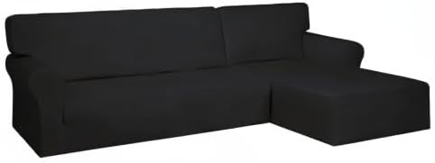 PureFit Stretch Sectional Couch Covers 2 pcs Non Slip L Shape Sofa Cover | - Image 8