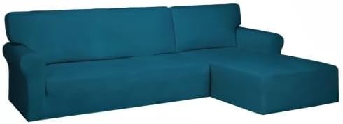 PureFit Stretch Sectional Couch Covers 2 pcs Non Slip L Shape Sofa Cover - Image 8