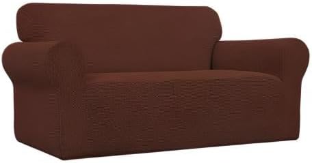 Easy-Going Stretch Oversized Loveseat Couch Covers Washable Coffee | 1-Piece - Image 8