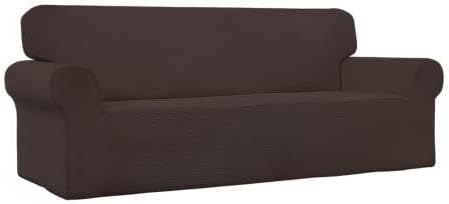 Easy-Going Stretch Oversized Sofa Couch Slipcover Washable Chocolate | 1-Piece - Image 9