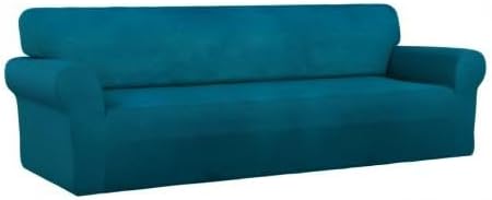 PureFit Stretch Couch Covers for Sofa 4 Seater Slipcovers Peacock Blue | - Image 8