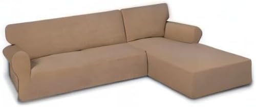 PureFit Stretch Sectional Couch Covers 2 pcs Non Slip L Shape Sofa Cover | - Image 8