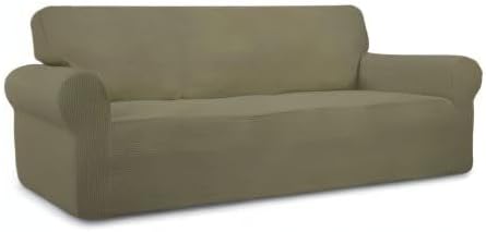 Easy-Going Stretch Oversized Sofa Couch Slipcover Washable Khaki | 1-Piece - Image 8