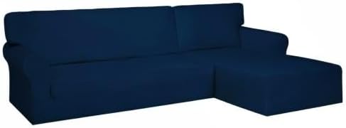 PureFit Stretch Sectional Couch Covers 2 pcs Non Slip L Shape Sofa Cover | - Image 8