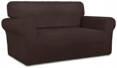 PureFit Stretch Loveseat Covers Fleece Couch Covers - Image 8