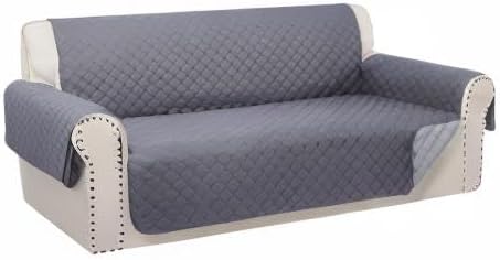 Reversible 4 Seater Sofa Cover 91" Large, Dark Grey | Couch Cover Furniture - Image 8