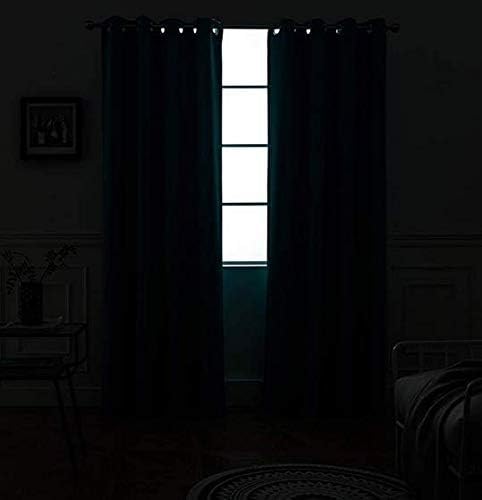 Yakamok Room Darkening Curtains 52x54 inch Length Black-Living Room | 2 panels - Image 2
