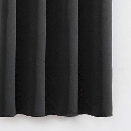 Black Blackout Curtains 52 x 63 Inch Length/Set of 2 Curtain Panels/Thermal - Image 8