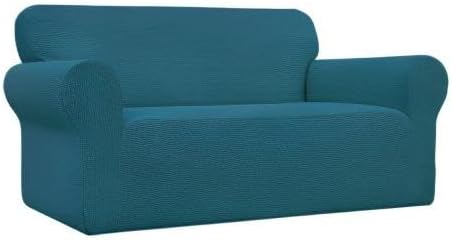Easy-Going Stretch Oversized Loveseat Couch Covers Washable Peacock Blue | - Image 8
