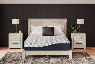 Signature Design by Ashley 12 Inch Chime Elite 2.0 Plush Green Tea Memory Foam Mattress for Cool Sleep and Pressure Relief, King, Fiberglass Free, Mattress In A Box