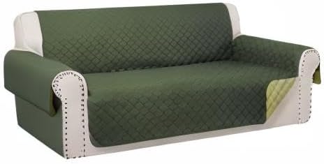 Reversible 4 Seater Sofa Cover 91" Large, Huntergreen | Couch Cover Furniture - Image 8