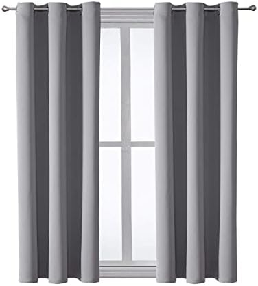 ChrisDowa Blackout Curtains for Bedroom 4 Panels Set, Light Grey, 42 x 63 - Image 7