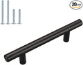 homdiy 20Pack 4.5in Cabinet Handles Black Kitchen Cabinet Pulls Drawer Pulls for Dresser Drawers