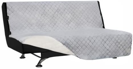 Easy-Going Reversible Couch Cover, Large Futon Sofa, Light Gray/Ivory | Machine - Image 10