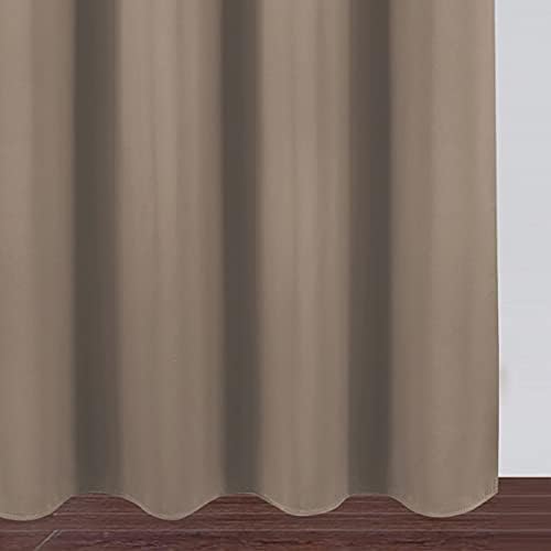 Cappuccino Thermal Blackout Curtains/38 x 84 Inch/Set of 2 Panels Room - Image 7