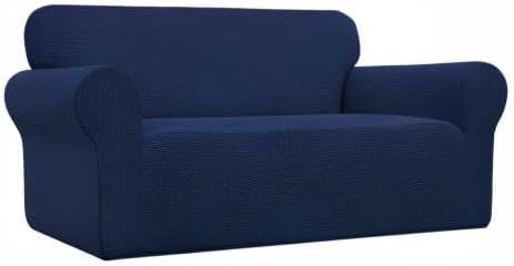 Easy-Going Stretch Oversized Loveseat Couch Covers Washable Navy | 1-Piece - Image 8