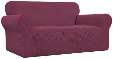 Easy-Going Stretch Loveseat Couch Covers Washable ASH Rose | 1-Piece Loveseat - Image 9