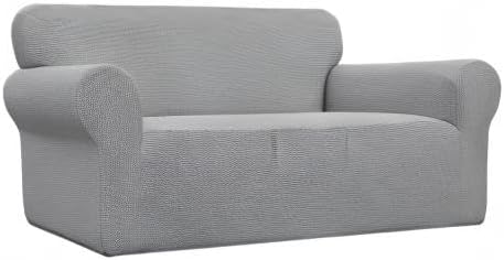 Easy-Going Stretch Oversized Loveseat Couch Covers Washable Light Gray | - Image 8