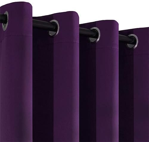 Yakamok Purple Room Darkening Window Curtains 52x36 Inch - Image 7