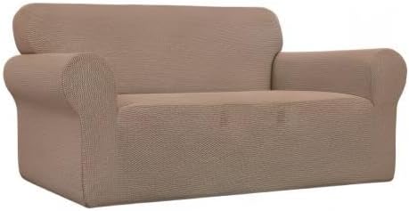 Easy-Going Stretch Oversized Loveseat Couch Covers Washable Camel | 1-Piece - Image 8