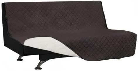 Easy-Going Reversible Couch Cover, Large Futon Sofa, Chocolate/Ivory | Machine - Image 8
