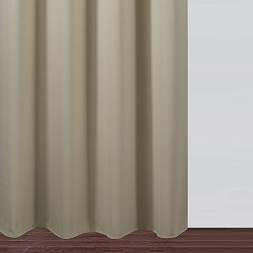 Beige Blackout Curtains/52 x 108 Inch/Set of 2 Panels Room Darkening Curtains - Image 9