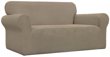 Easy-Going Stretch Oversized Loveseat Couch Covers Washable Natural | 1-Piece - Image 9