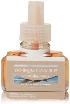 Yankee Candle Amber & Sandalwood Electric Home Fragrance Scent Plug Refill (Pack of 4)