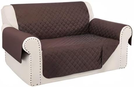 Reversible Loveseat Couch Sofa Covers, Chocolate | Loveseat Covers - Image 8