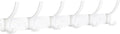 Coat Rack Wall Mount, Coat Hook Wall Mount, Wall Hooks for Hanging, Hat Rack for Walls, Coats Hanger with 12 Hook, Towel Hooks for Bathrooms (1 Pack, White)