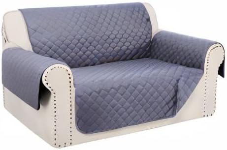 Reversible Loveseat Couch Sofa Covers, Dark Grey | Loveseat Covers - Image 7