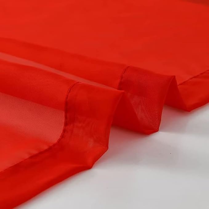 SpaceDresser Sheer Voile Window Treatment Rod Pocket Curtain Panels - Image 5