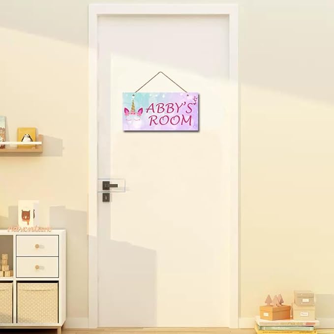 Personalized Sign Unicorn Sign, Custom Name for Girls Room for Kids Room, Funny Colorfull Wall Décor, Wall Décor for Home, Birthday Party, Bedroom, Bathroom, Playroom