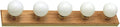 Design House 500215 5 Strip Light Contemporary Dimmable for Bathroom, Bedroom, Makeup Vanity, Honey Oak
