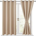 Blackout Curtains for Bedroom, 52 x 54 Inches Long, 2 Panels | Thermal by Hiasan