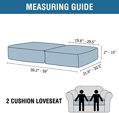 H.VERSAILTEX Velvet Stretch Couch Cushion Cover Plush Cushion Slipcover - Image 2