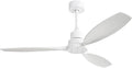 Sofucor Ceiling Fan without Lights, 52 Inch Low Profile Flush Mount Mordern Wood Ceiling Fan with Remote for Indoor Farmhouse Bedroom Living Room Outdoor Patio Porch, Reversible DC Motor, Noiseless