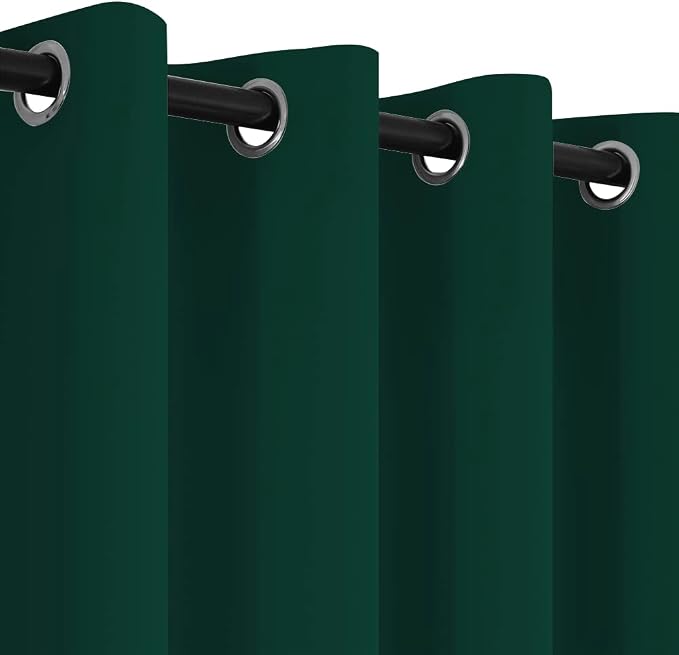 Yakamok Dark Green Room Darkening Window Curtains 52x36 Inch - Image 6