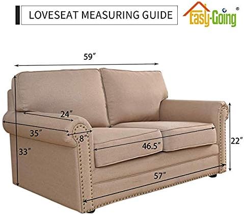 Easy-Going Reversible Couch Cover, 2 Cushion Sofa, Chocolate/Ivory | Loveseat - Image 7
