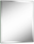 24"x30" Frameless Rectangle Wall Mirror with 1 inch Beveled Edge for Bathroom Vanity