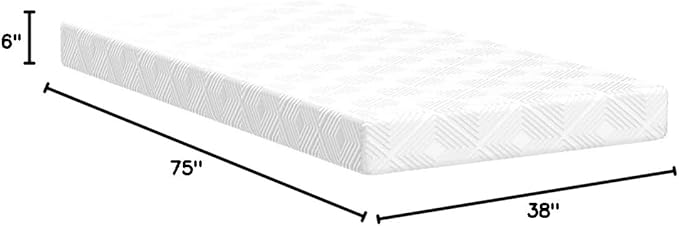 Sealy 6" Medium-Firm Adaptive Memory Foam Mattress with CopperChill Technology, Cooling Memory Foam Mattress for Pressure Relief, Twin, White