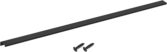uxcell Cabinet Finger Edge Pull, 1pcs 800mm / 31.5" Aluminum Alloy Back Mount Hidden Cabinet Pulls Concealed Handle for Home Kitchen Drawer Cabinet, Black