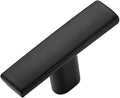 1 Pack Black Cabinet Knobs - Curved Cabinet Pulls Matte Black Knobs for Kitchen Drawer Solid Dresser Hardware 1-3/4 Inch Length Single Hole