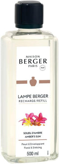 Maison Berger - Amber's Sun - Lampe Berger Fragrance Refill Oil for Home Diffusers - Luxury Air Freshener with Tuberose, Jasmine & Solar Amber Notes - 16.9 Fl Oz (500ml)