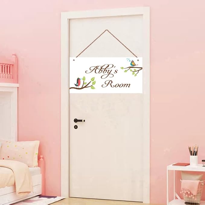 Personalized Sign Vintage Bird Sign Room Décor Kids Room Decor, Cut Bird Theme Little Man Cave Wall Art Decor for Nursery, Nursery Door Decor for Toddler Baby Boys Room